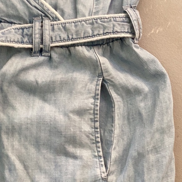 Cloth & Stone Anthropologie Light denim Blue Dress w/tie waist Size Small - Picture 6 of 8